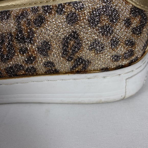 G By Guess Gollys 2 Sneakers Sparkle Leopard Gold Metallic Slip On Flat Shoes 10 - Picture 6 of 10